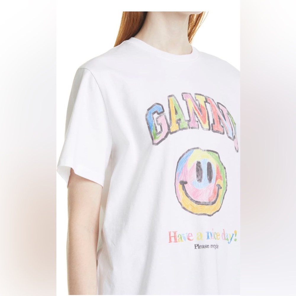 GANNI Have a Nice Day Graphic Tee (S)